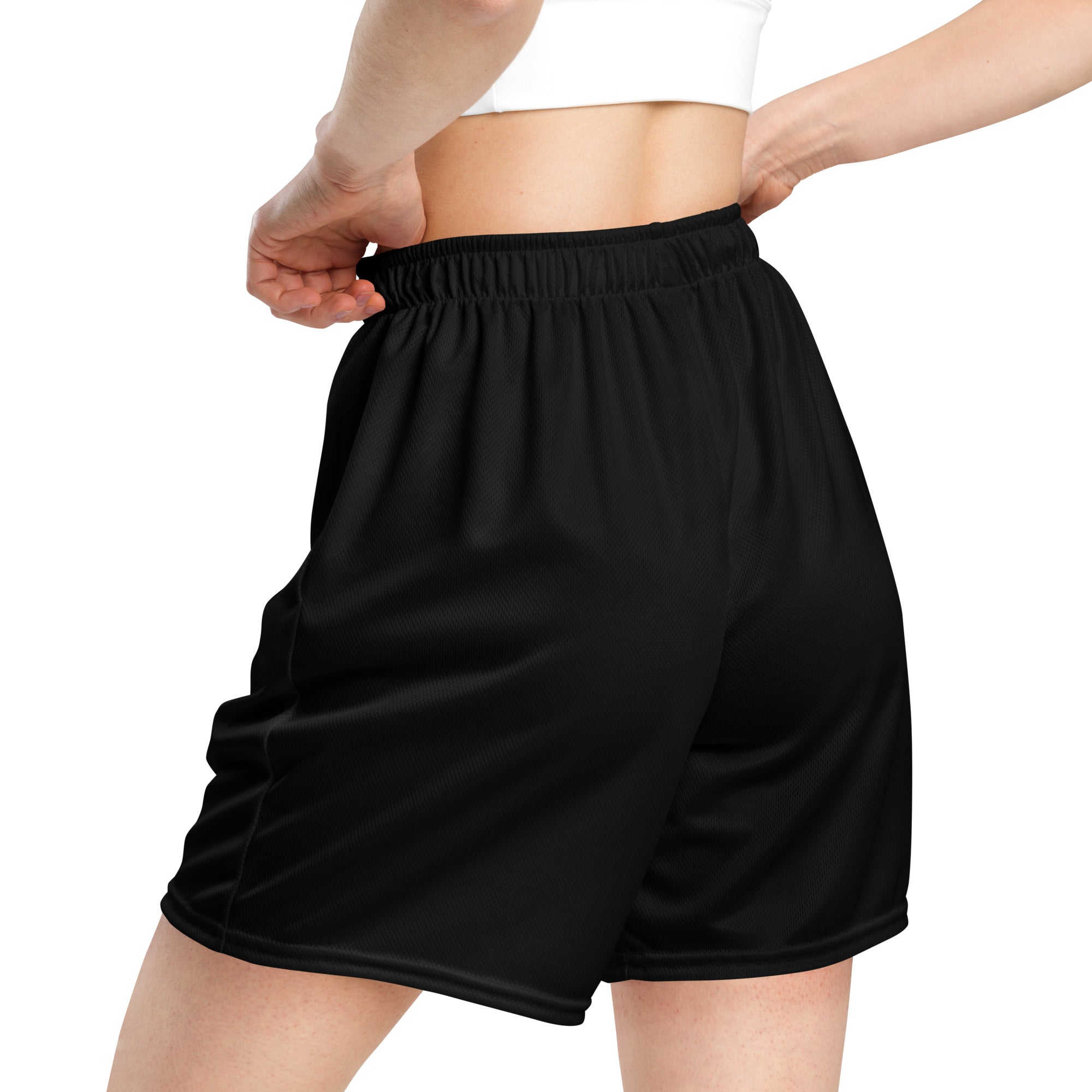 Unisex Mesh Shorts in Basic Black